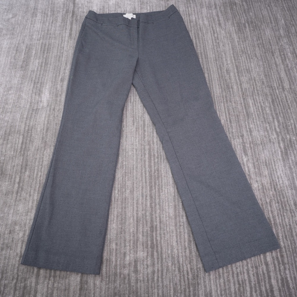 Talbots Curvy Trousers Womens 12 Grey Good Straight‎ Leg Dress Pants